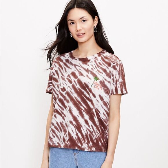 LOFT Neutral Multi California Vibes Surf Tee - Picture 1 of 3